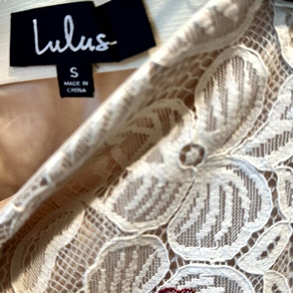 NWOT - Lulus Take a Vow  Ivory Lace Two-Piece Maxi - Size Small - Picture 15 of 16